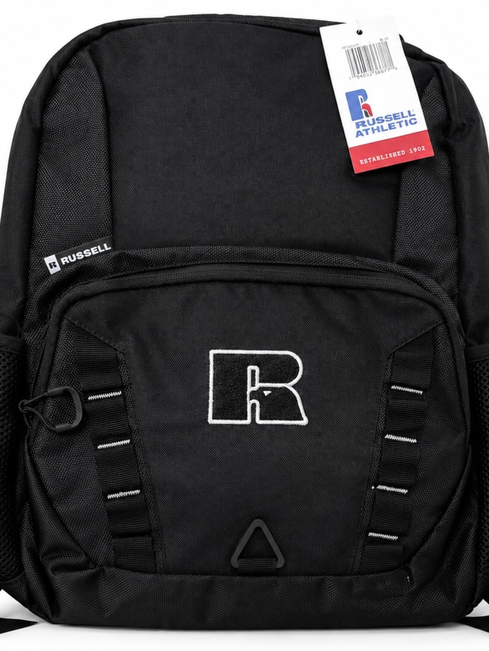 Russell Athletic Black Backpack with White Embroidered Logo